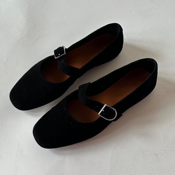 Mary Jane Ballet Flats Vagabond Suede Size 37 6.5 - Picture 4 of 6